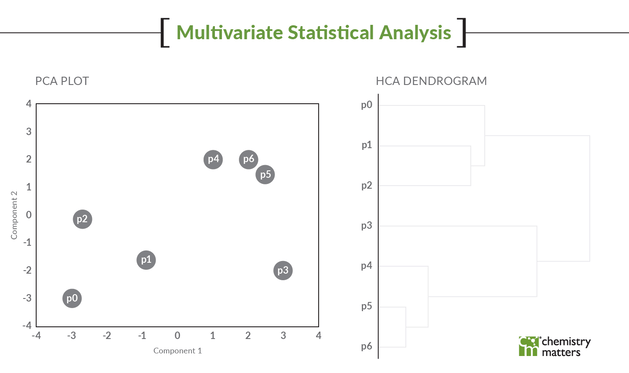 GIF image showing PCA and HCA interacting to identify groupings of samples.