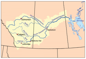 Saskatchewan River Map